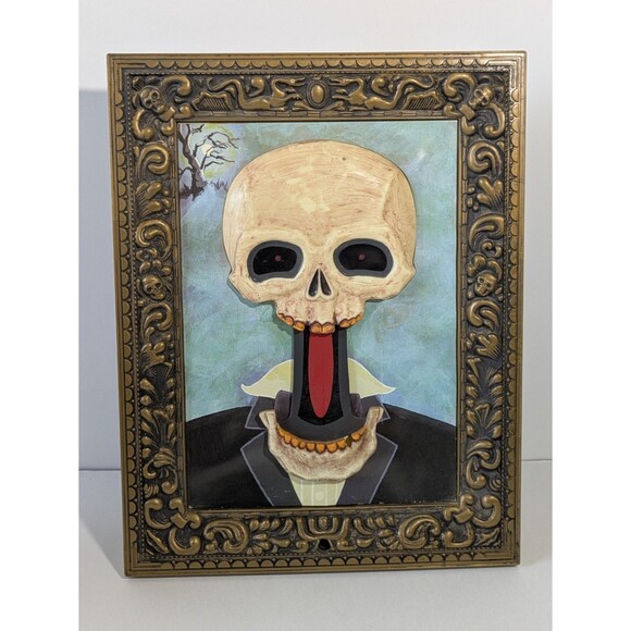Halloween Screaming Skeleton Motion Picture Frame 1998 Paper Magic Group - Picture 1 of 10